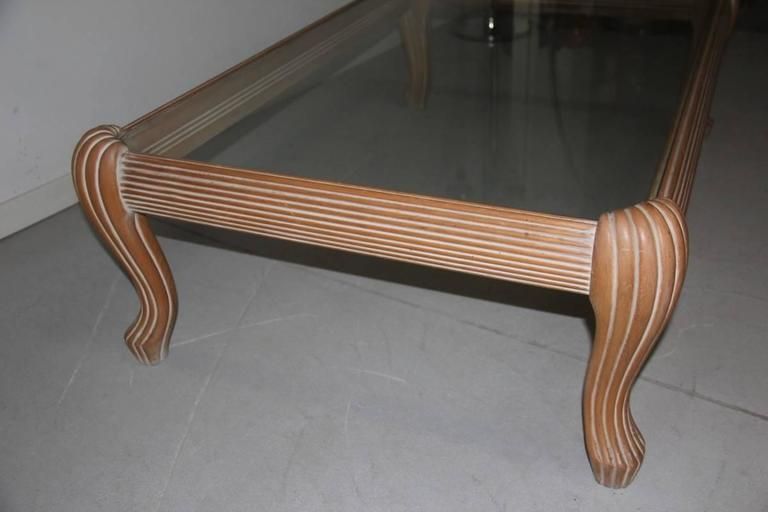 Wooden Coffee Table In Carved And Lacquered 1970s Italian Design photo vinterior