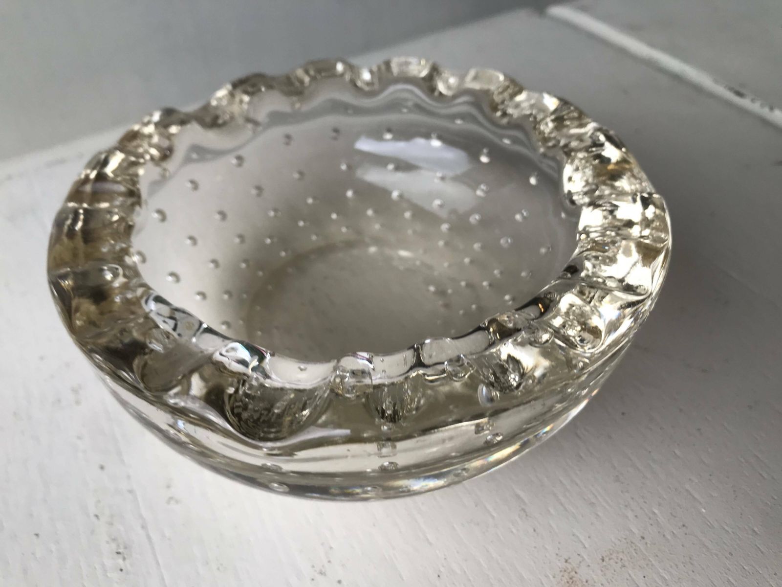 Daum Nancy France, Bubbled Ashtray Or Empty Pocket, Circa 1930. photo 191.0