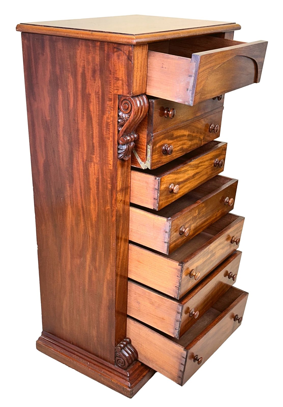 19th Century Mahogany Wellington Chest (England, Circa 1840) photo for sale