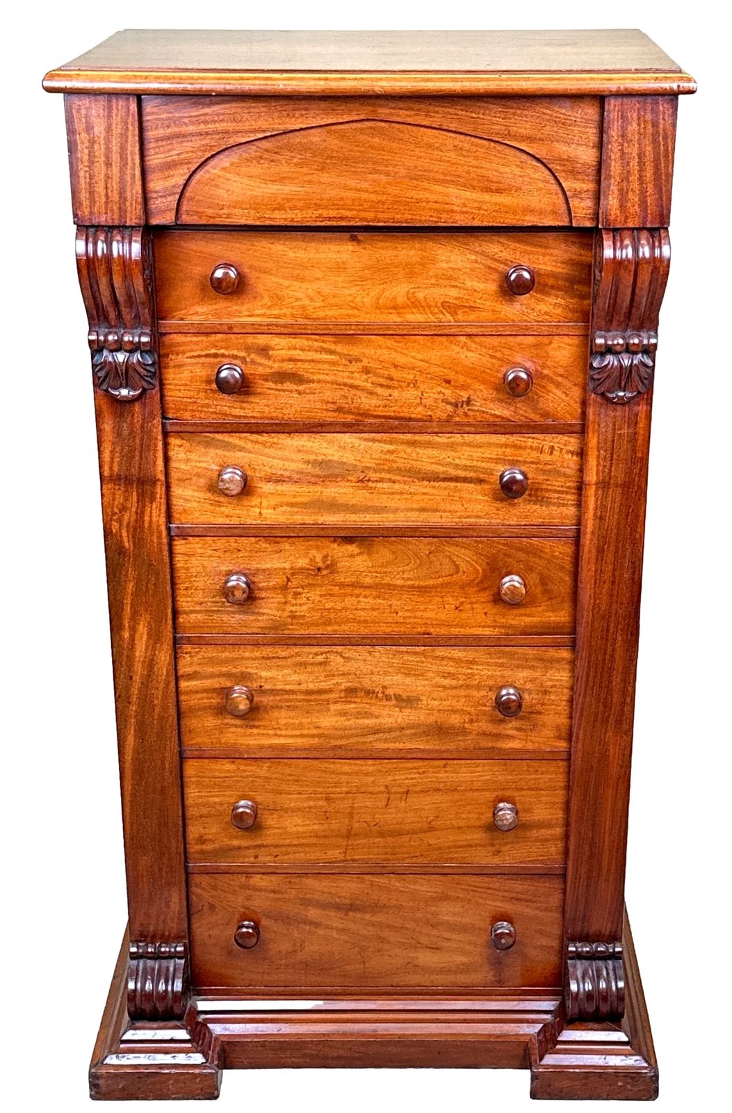 photo for sale 19th Century Mahogany Wellington Chest (England, Circa 1840)