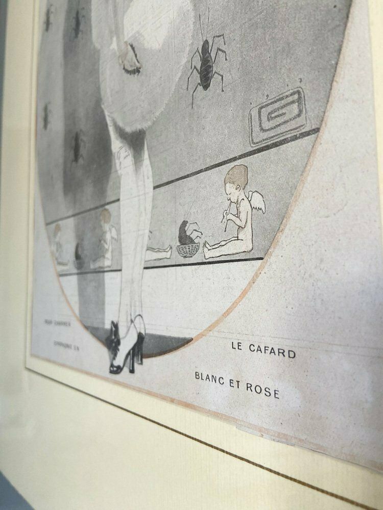 La Vie Parisienne Pour Charmer Le Cafard, 1913, Original Print, Framed photo Art