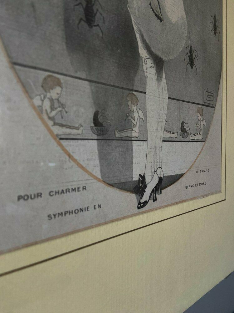 La Vie Parisienne Pour Charmer Le Cafard, 1913, Original Print, Framed photo vinterior