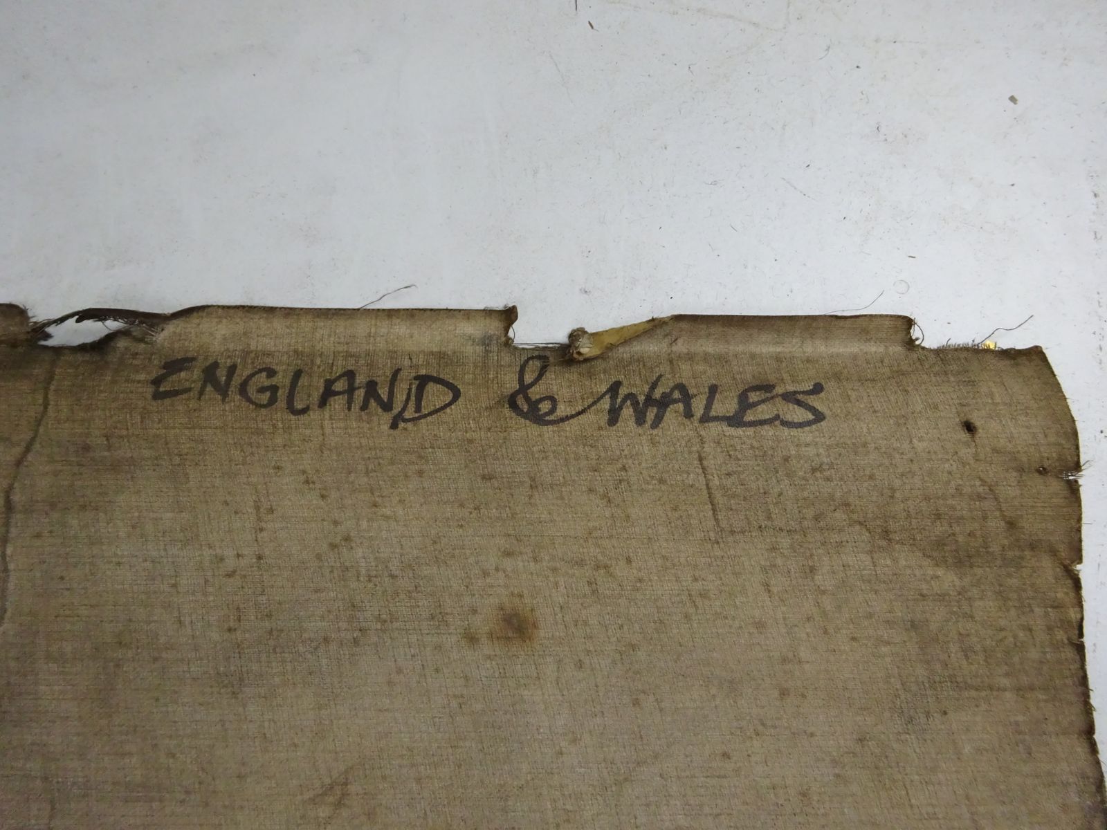 Antique Educational Hanging Map England And Wales Early 1900s photo buy