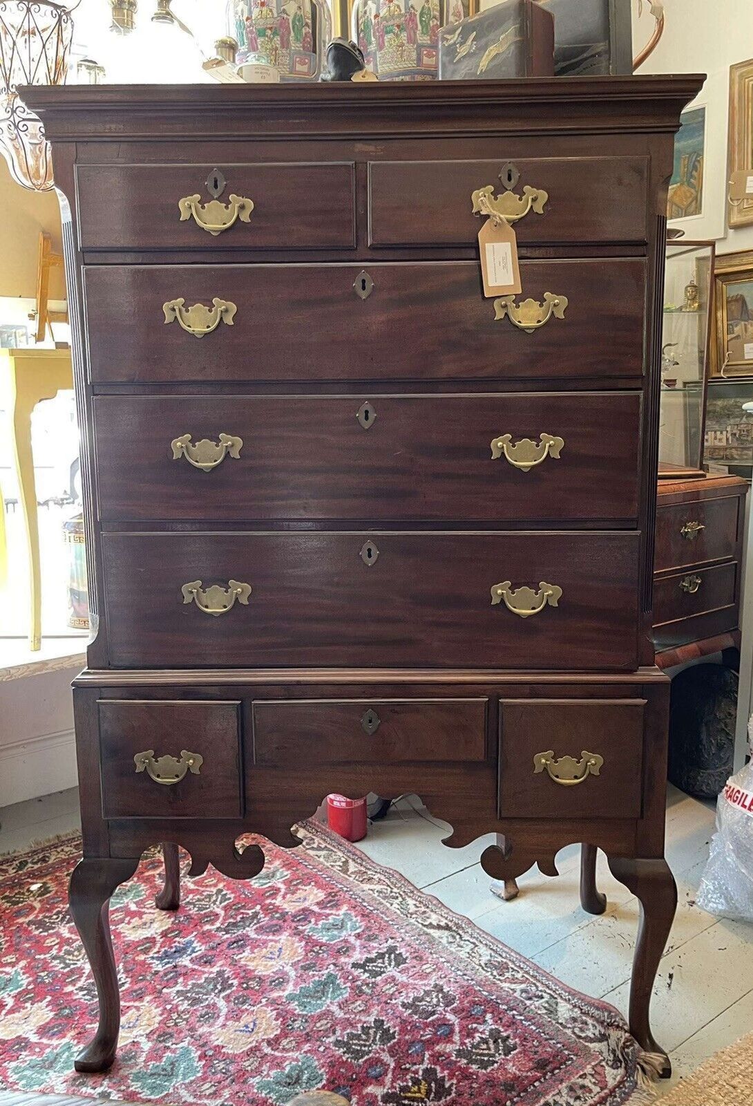 Georgian Chest Of Chest Of Drawers On Stand Circa 1820.
