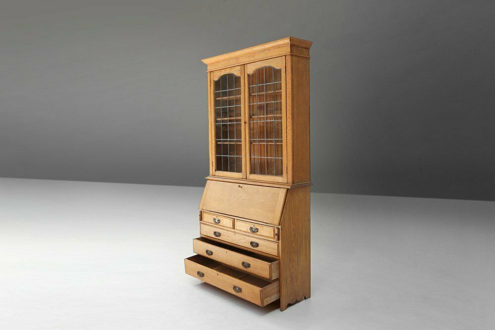 English Arts And Crafts Secretary Bookcase, 1910s photo 2612.0