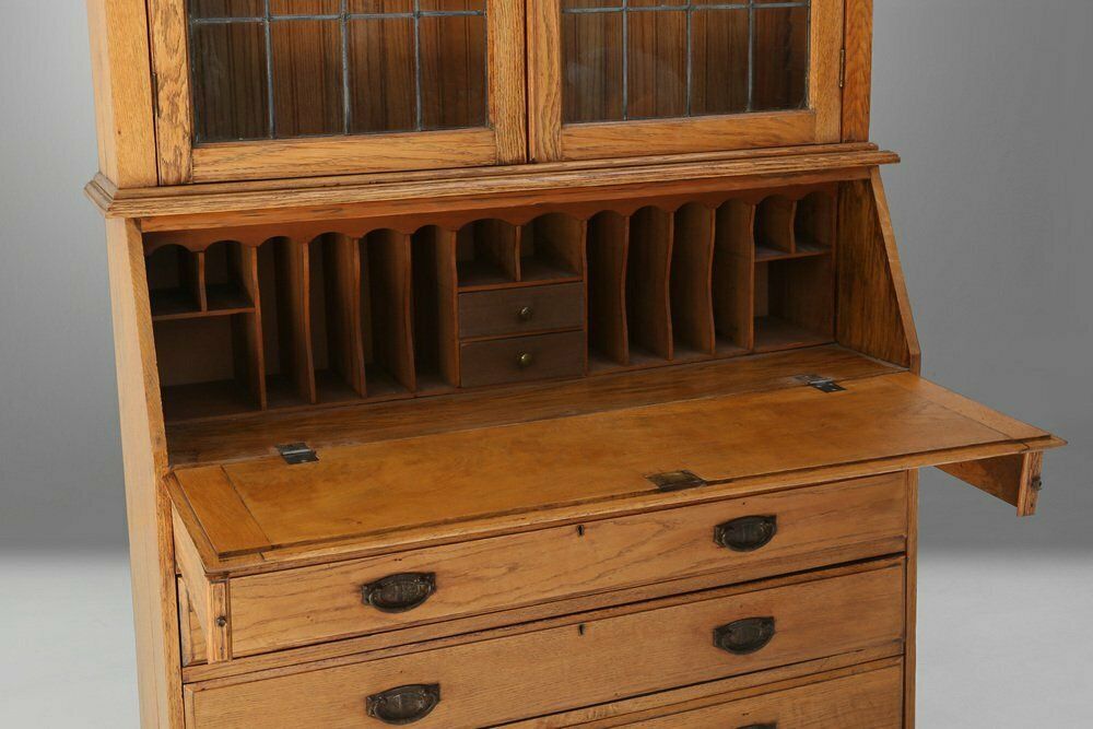 photo vinterior English Arts And Crafts Secretary Bookcase, 1910s