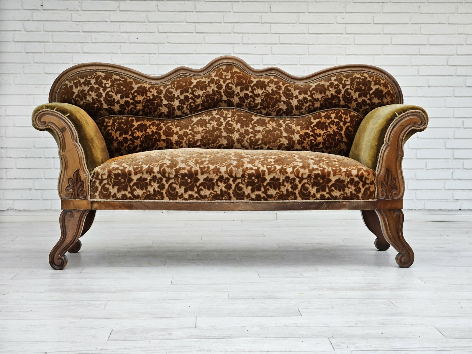 1930s, Danish 2 Seater Sofa, Ash Wood, Original Condition. photo for sale