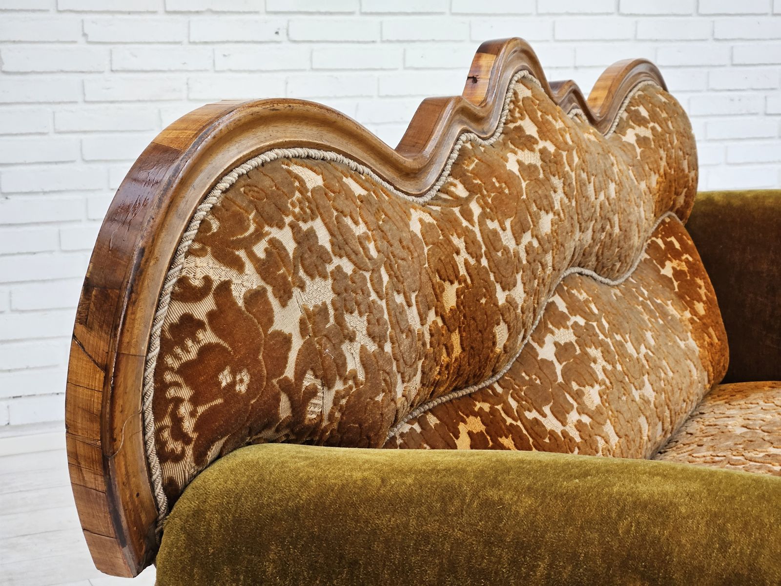 1930s, Danish 2 Seater Sofa, Ash Wood, Original Condition. photo vinterior
