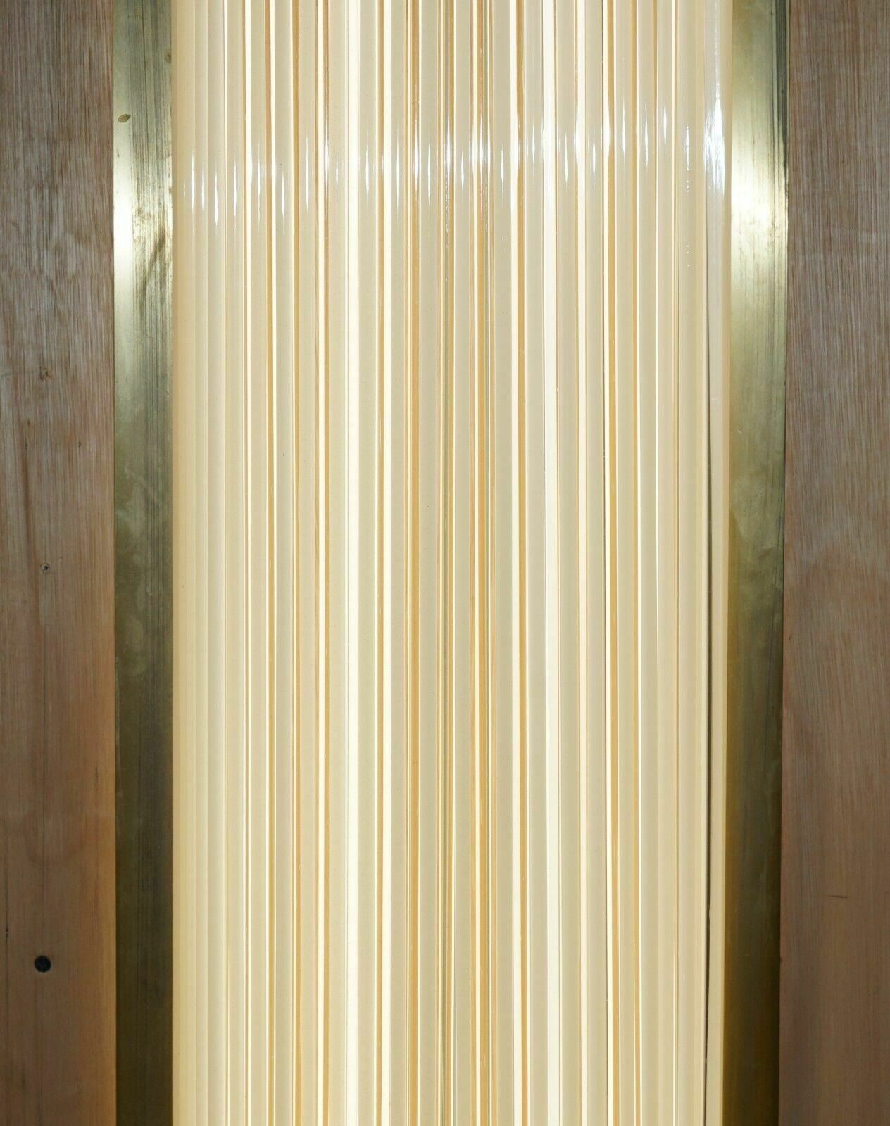 Pair Of Extra Large Art Deco Style Brass Glass Genet Michon Wall Sconces Lights photo 2850.0