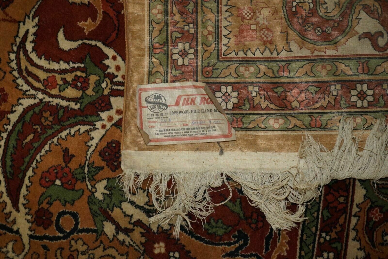 photo vinterior 307cm X 181cm Liberty's Vintage Silk Road 100% Wool Pile Hand Made Chinese Rug