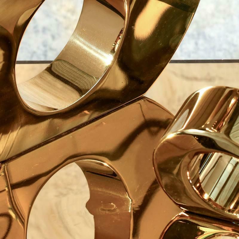 Contemporary Gilded Metal Sculpture, 20th Century. photo Art