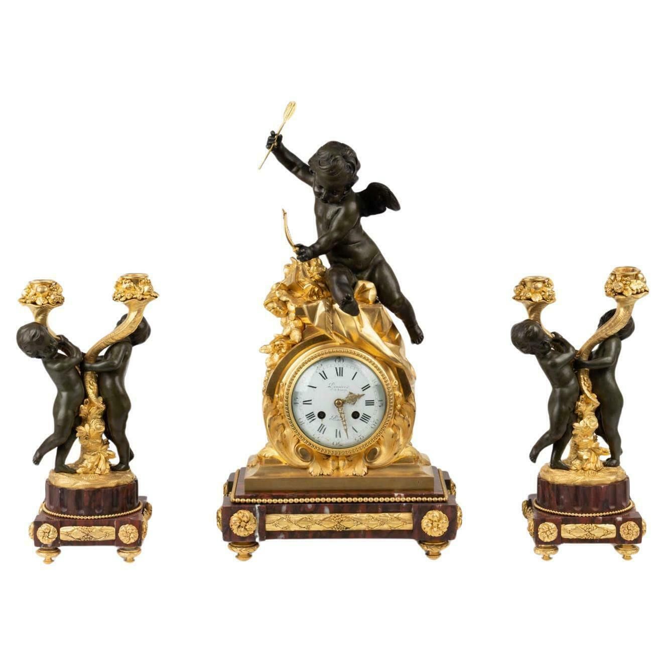 Mantel Clocks From The 19th Century, Napoleon III Period.