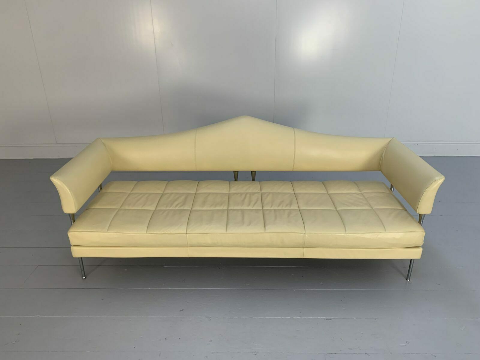 Poltrona Frau "Hydra Castor" 3 Seat Sofa   In Cream "Pelle Frau Sc" Leather