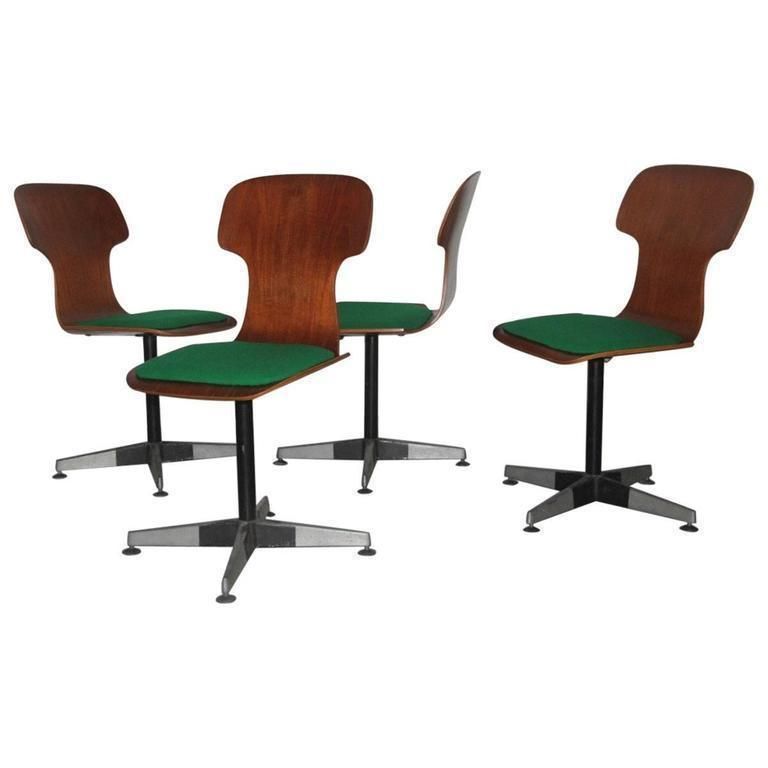 Carlo Ratti Original Chairs Mid Century Bentwood Italian Design