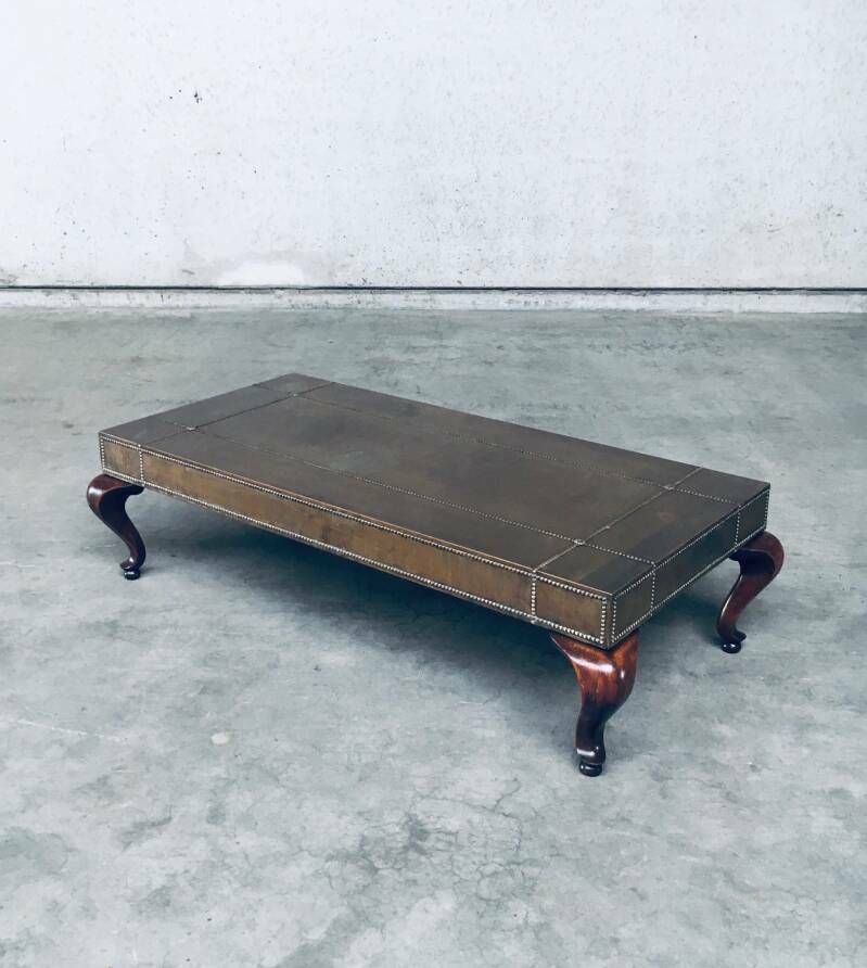 Eclectische Salontafel In Messing, Frankrijk, Ca. Jaren 1960