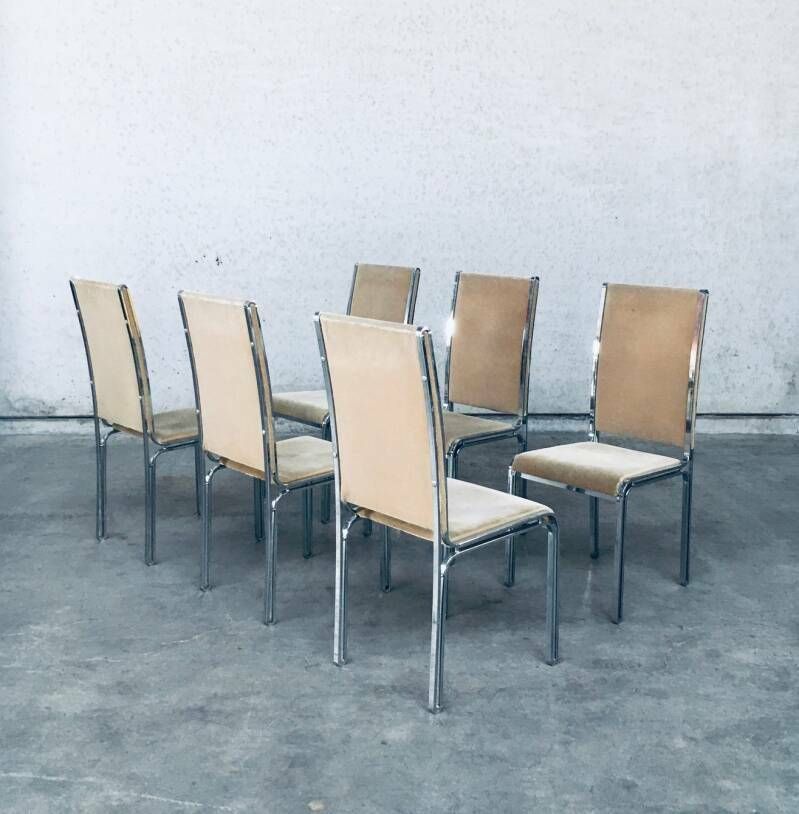 Hollywood Regency Style Dining Chair Set By Romeo Rega, Italy 1970's photo Furniture