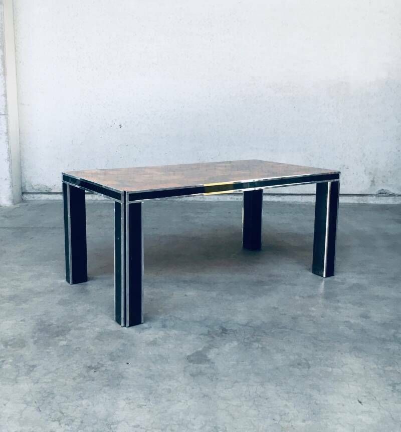 Italian Design Impressive Dining Table By Willy Rizzo For Mario Sabot, 1970's photo furniture