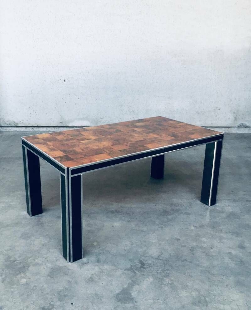 Italian Design Impressive Dining Table By Willy Rizzo For Mario Sabot, 1970's photo vinterior
