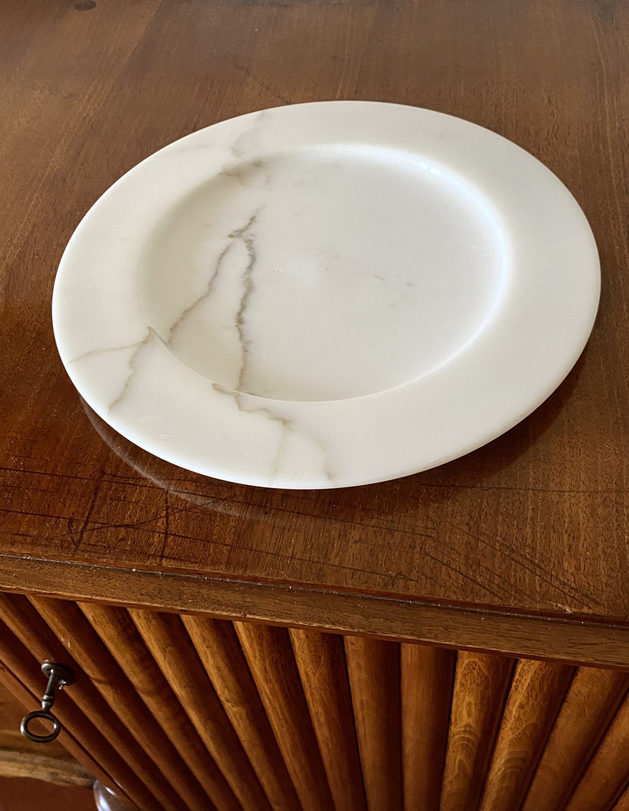 White Carrara Marble Centerpiece / Plate, Up&Up Italy, 1970s photo furniture
