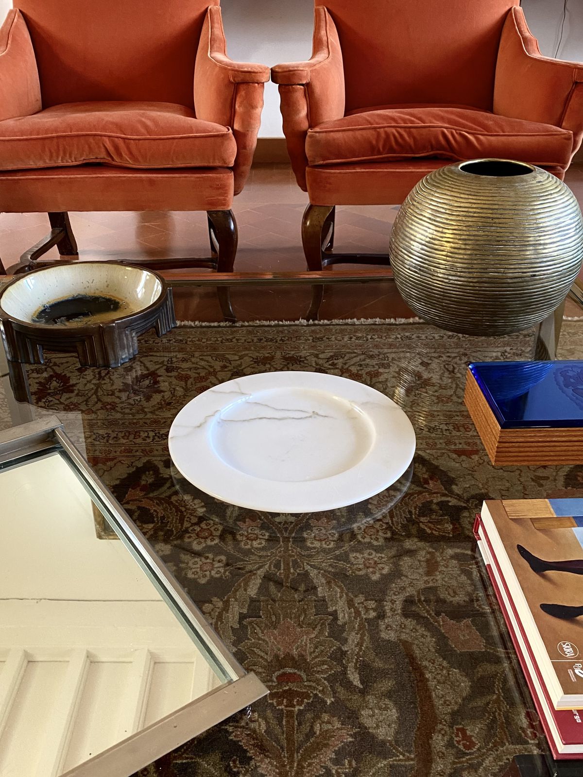 White Carrara Marble Centerpiece / Plate, Up&Up Italy, 1970s photo for sale