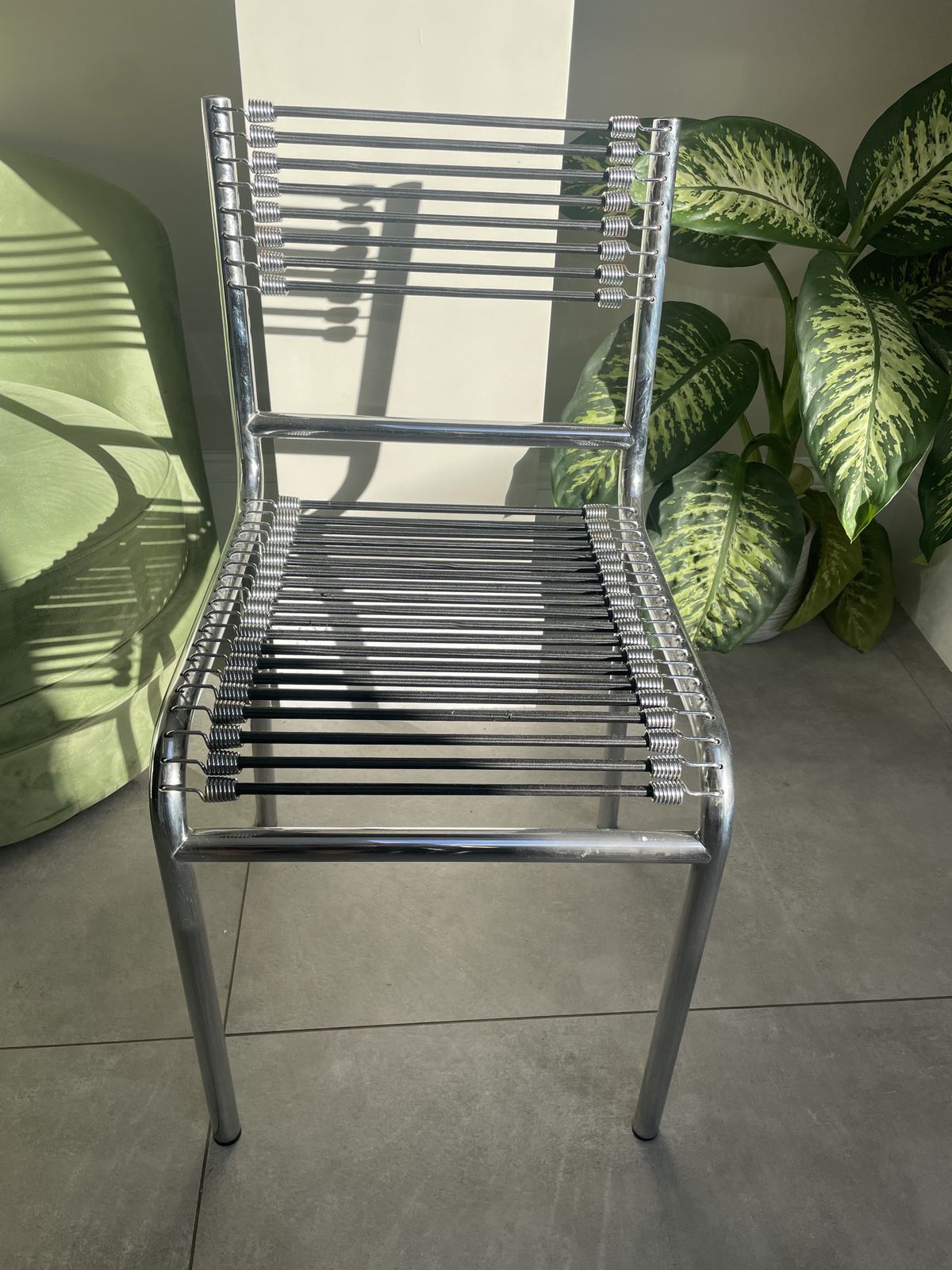 Set Of 4 René Herbst 'Sandows' Chairs Steel And Cord Design 1928 Produced 1970s photo 1299.0