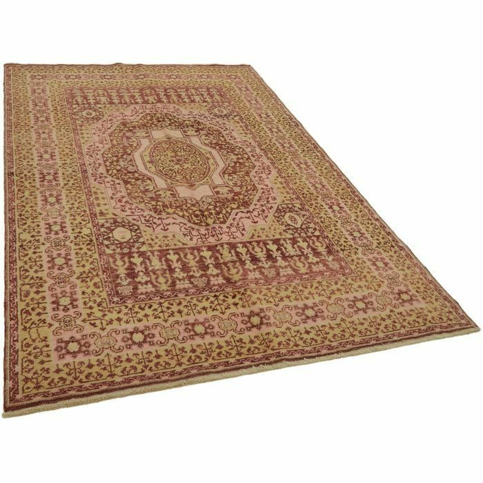 5x8 Beige Oushak Vloerkleed   44459, 2010s photo for sale