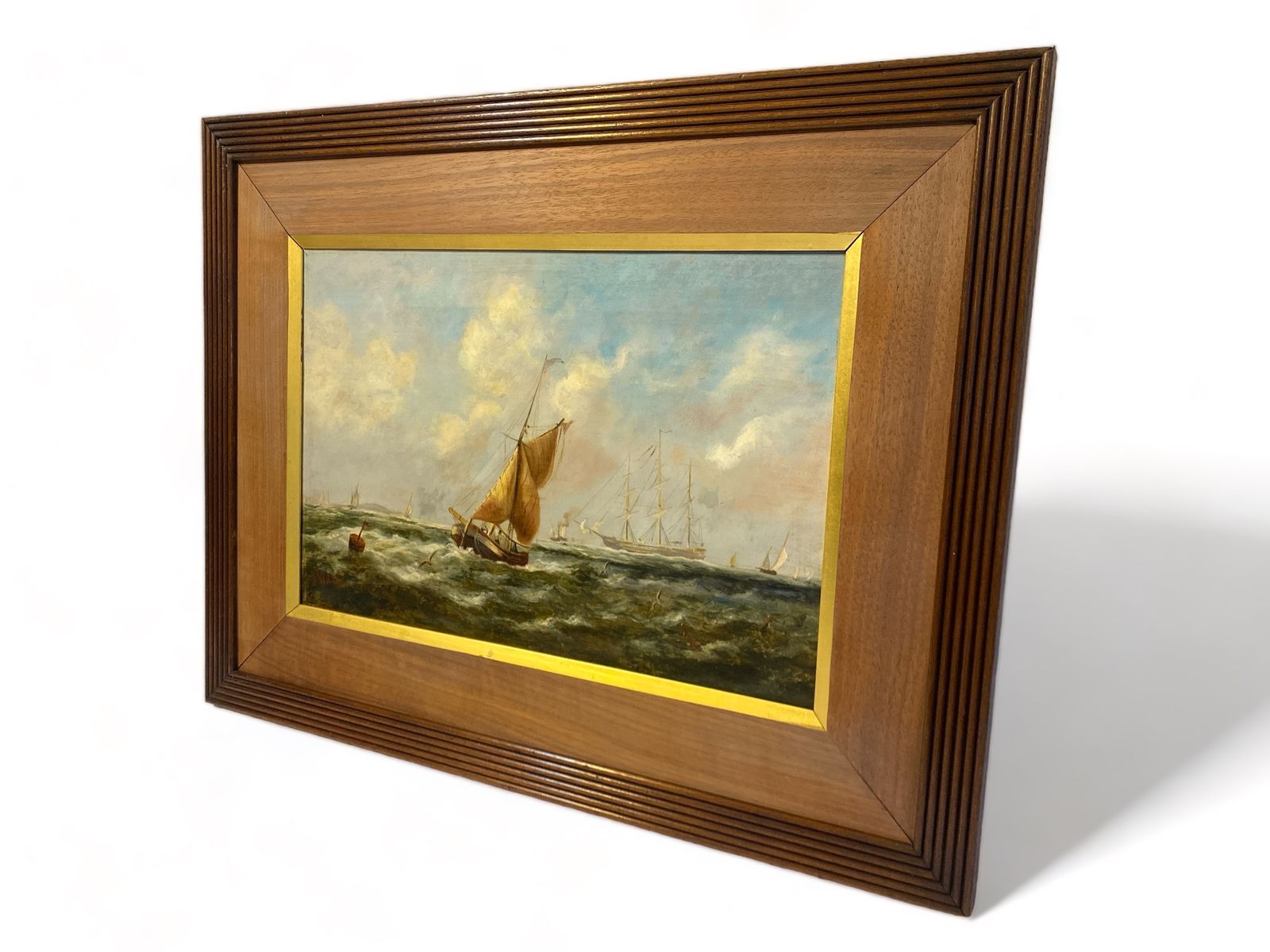 Oil Painting   19th Century Seascape Signed J Wilson photo for sale