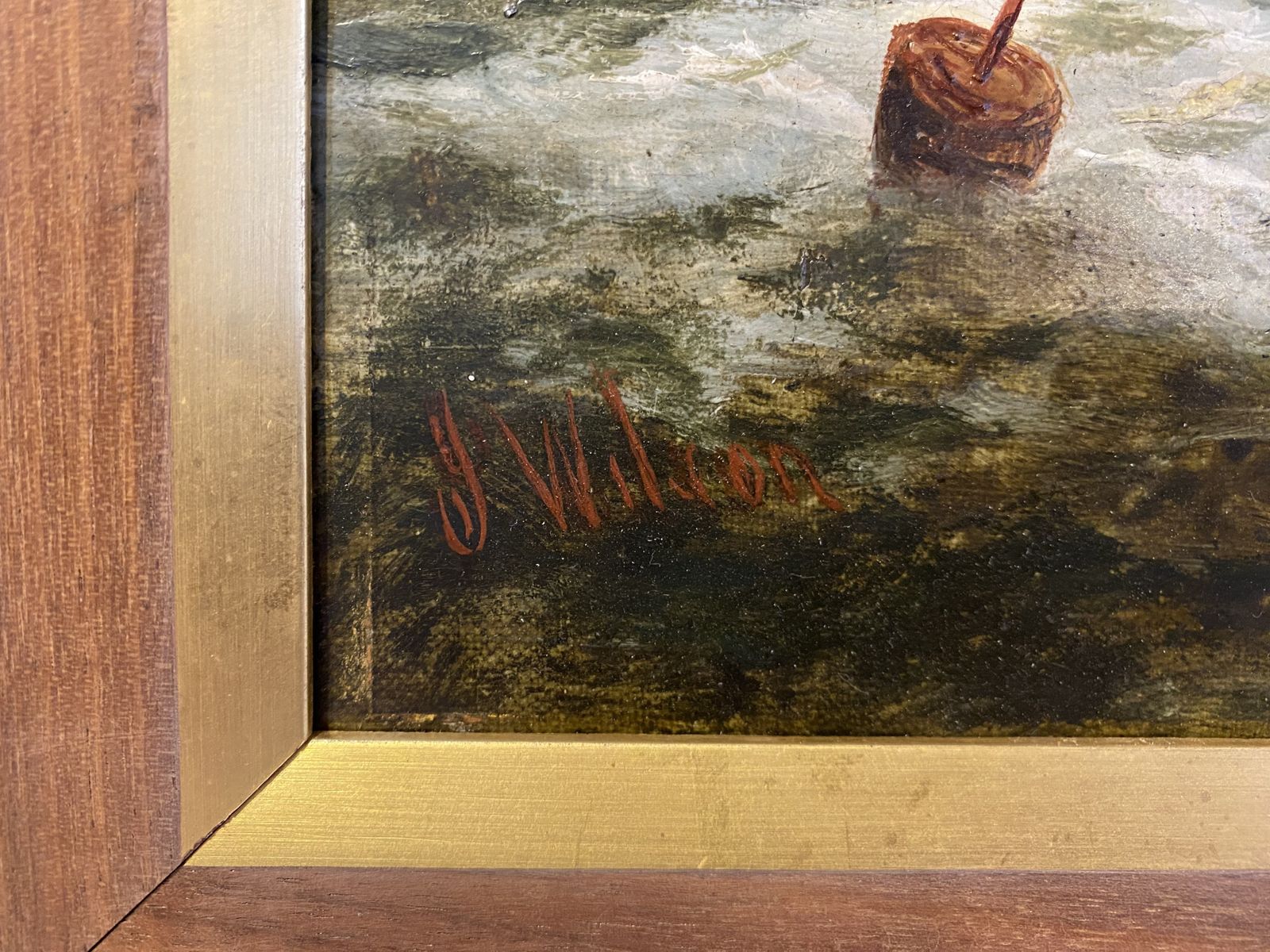 Oil Painting   19th Century Seascape Signed J Wilson photo 475.0