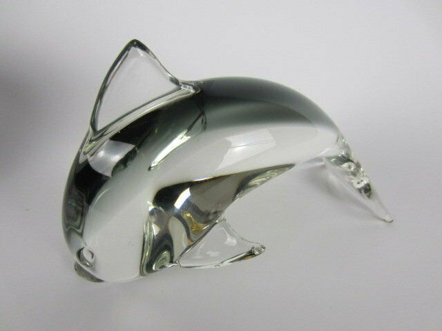 Leaping Grey Dolphin Figurine Sculpture Italian Sommerso Art Glass V Nason And C photo buy