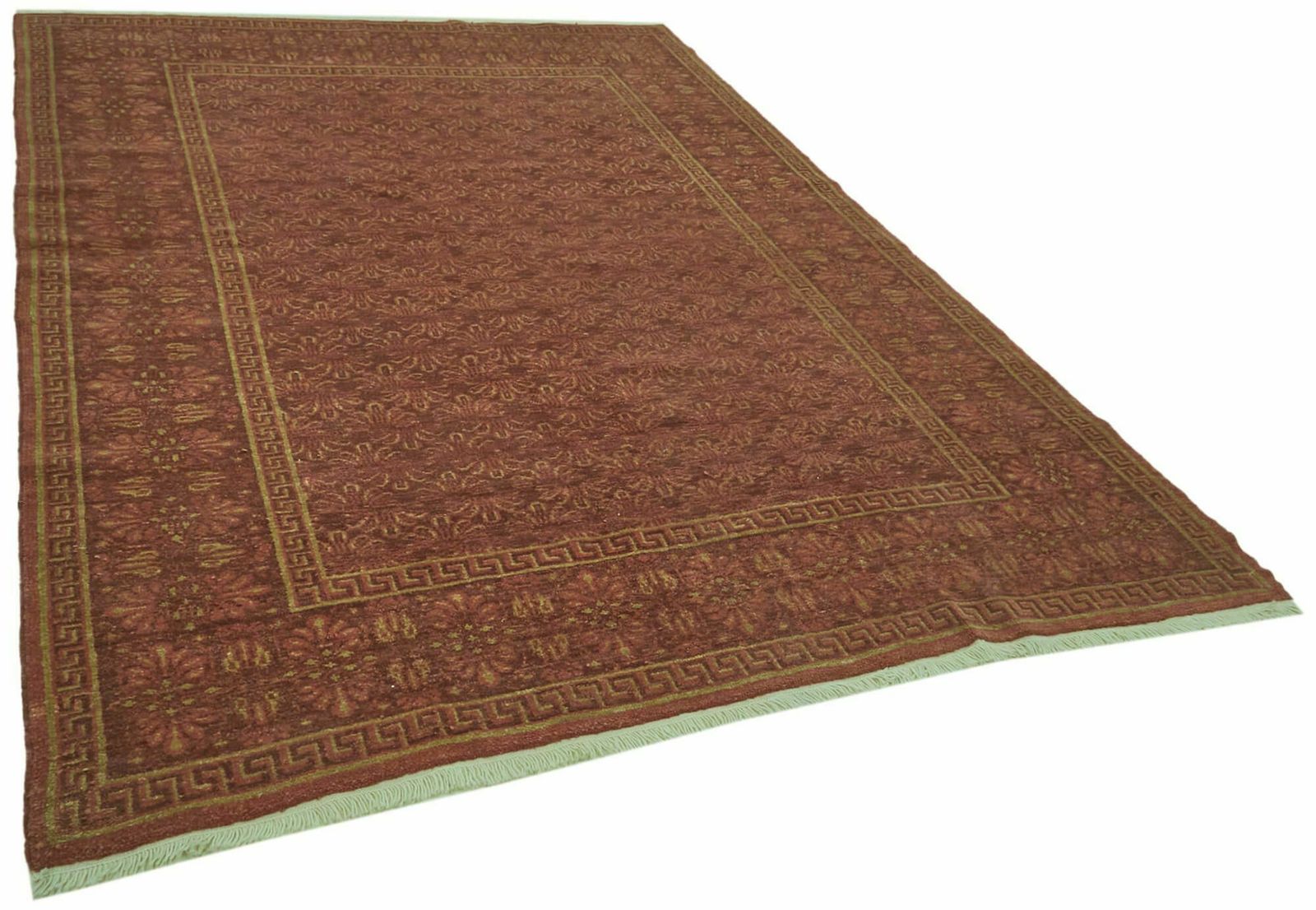 7x9 Red Oushak Rug, Oriental photo furniture