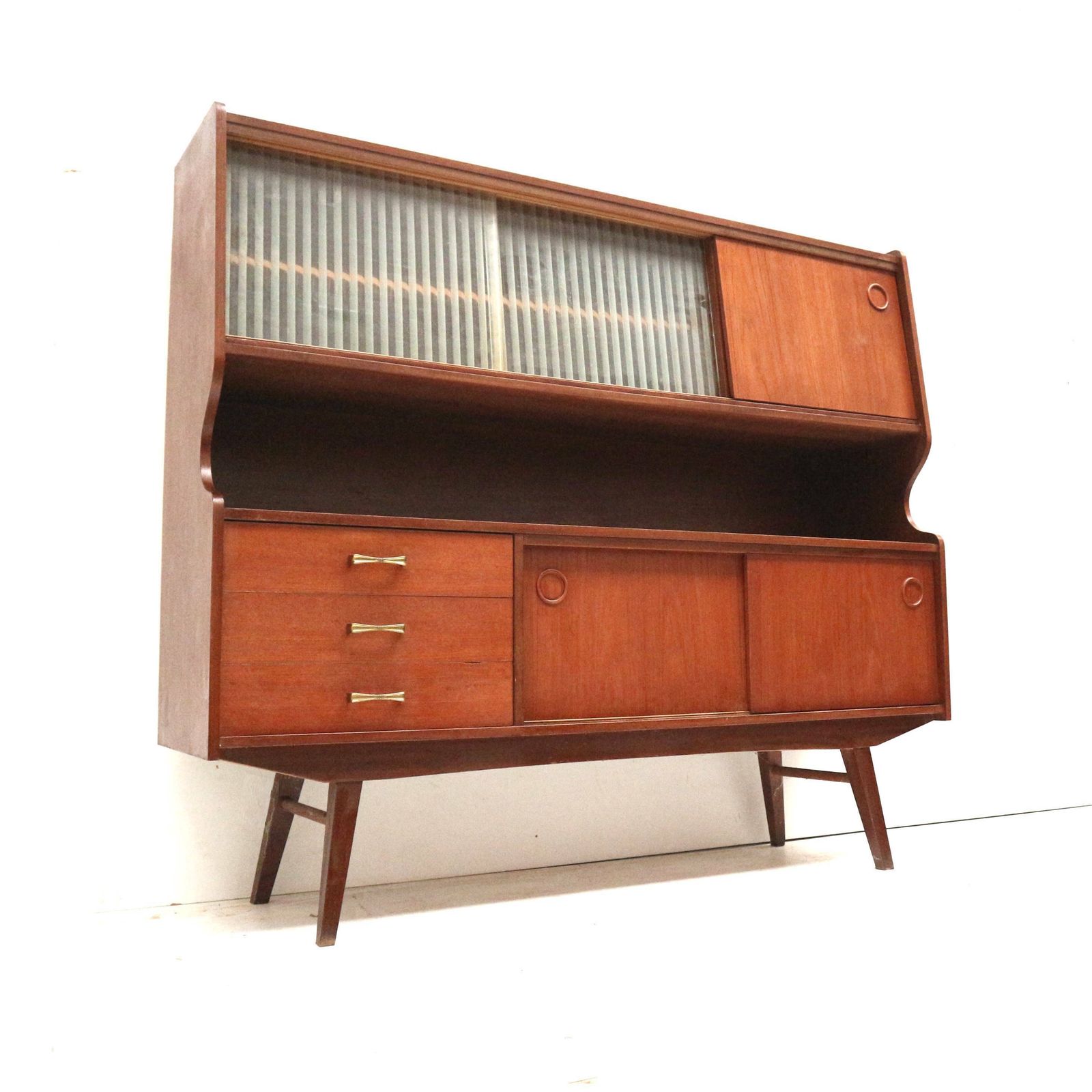 Vintage High Sideboard / Highboard Made In The 1960s