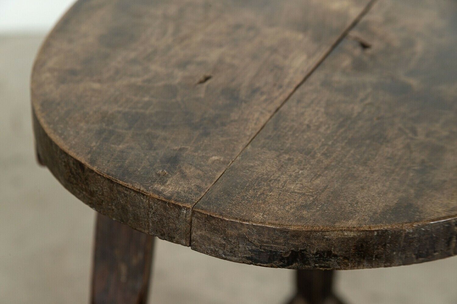 19thc English Vernacular Fruitwood Cricket / Tavern Table photo Furniture