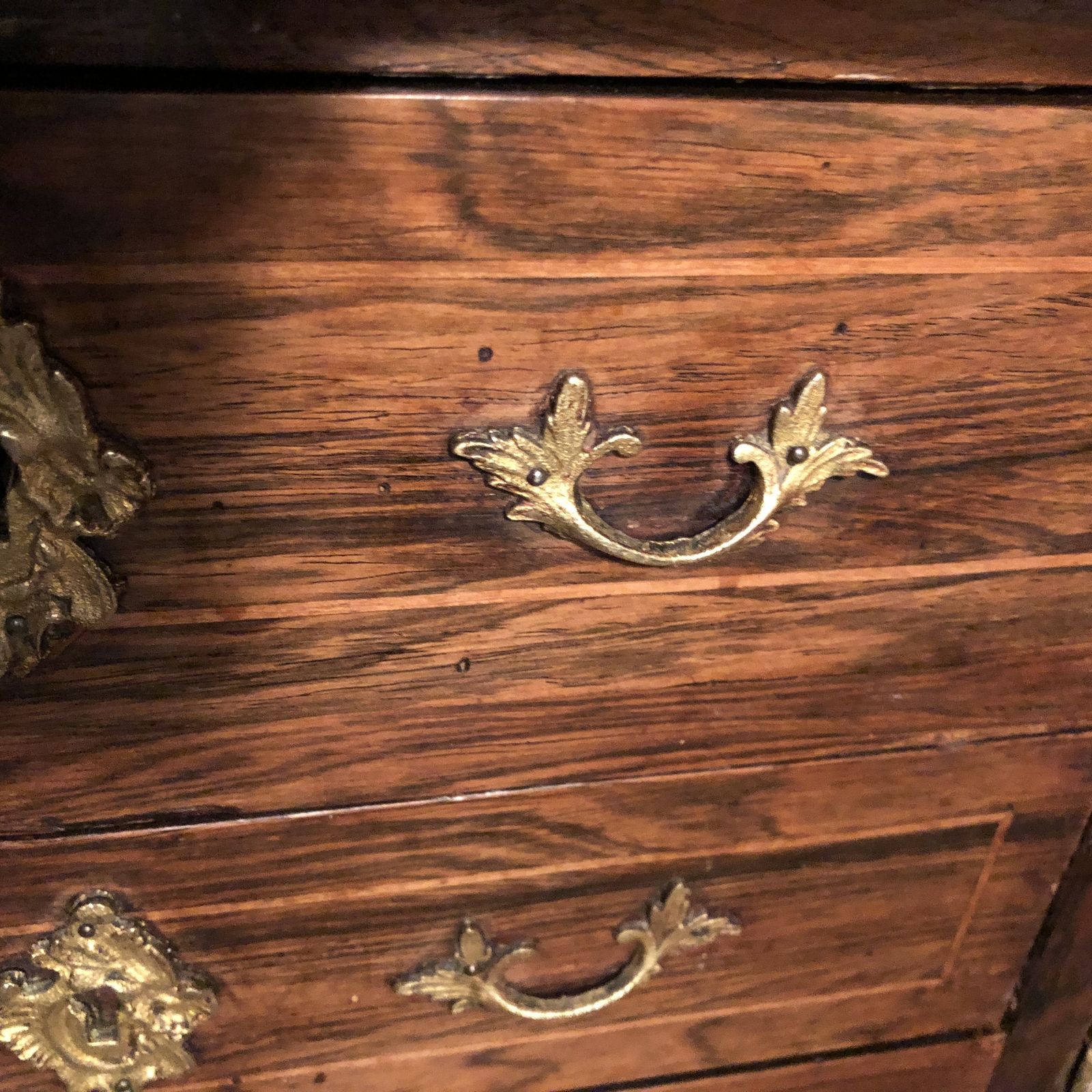 photo for sale A Mid To Late 1800s Louisxv Style French Marquetry Side Table.
