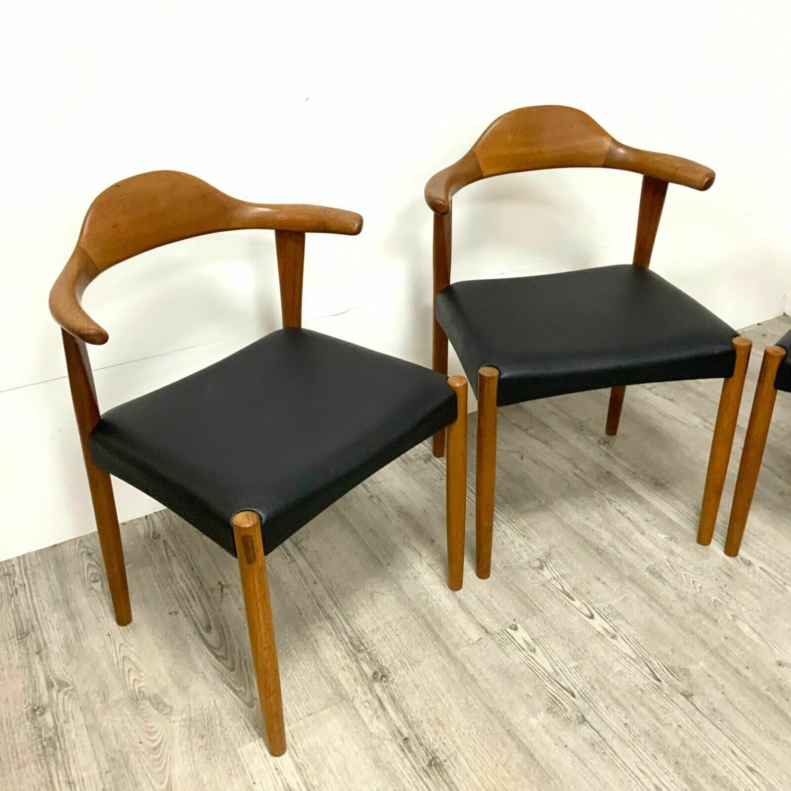 Set Of 4 Danish Teak “Bull Horn” Model 69 Dining Chairs By Harry Ostergaard photo furniture