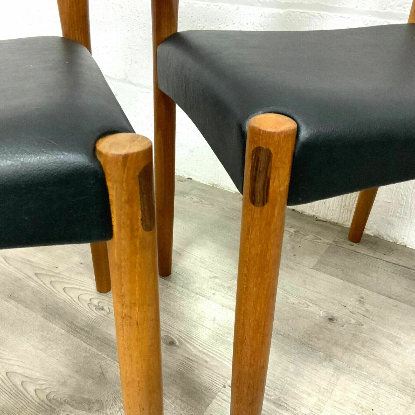 Furniture Set Of 4 Danish Teak “Bull Horn” Model 69 Dining Chairs By Harry Ostergaard photo