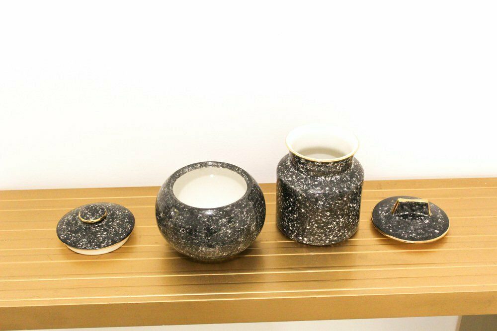photo for sale Ceramic Art Deco Vases, 1940, Set Of 2