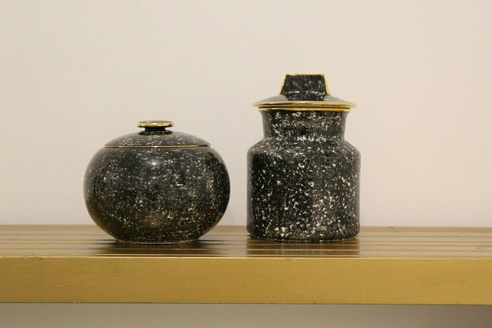 Home Decor Ceramic Art Deco Vases, 1940, Set Of 2 photo