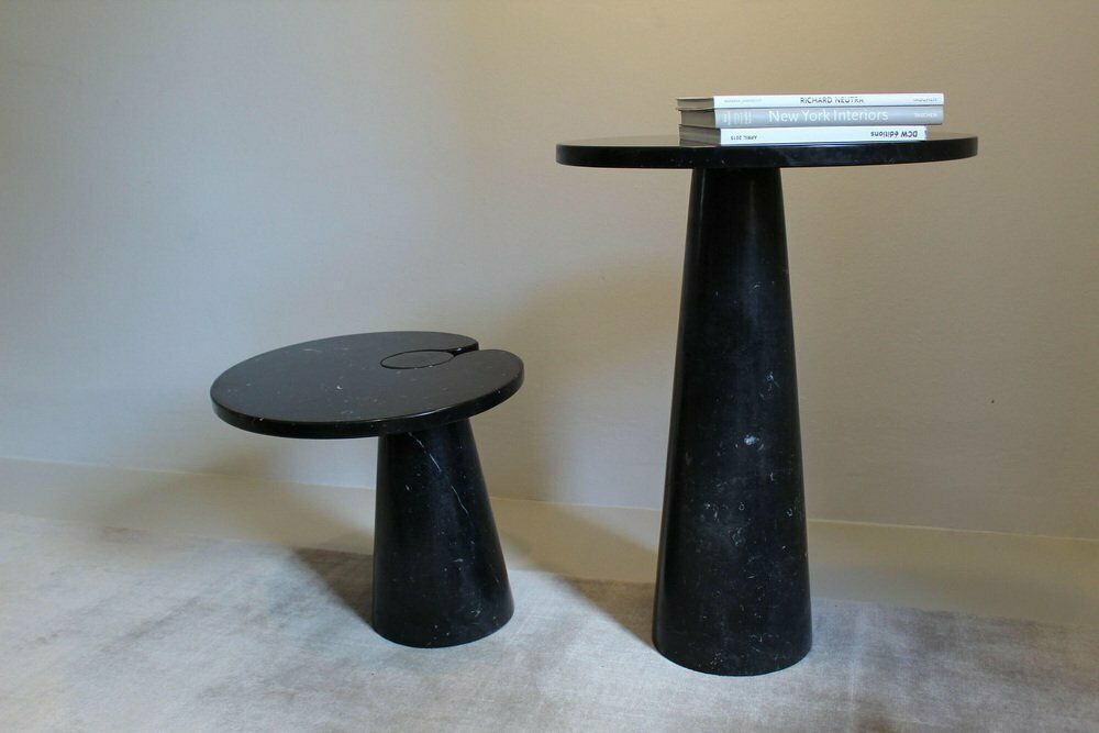 photo furniture Italian Marble Eros Coffee Tables Series Italian Marble Eros By Angelo Mangiarotti, 1970s, Set Of 2