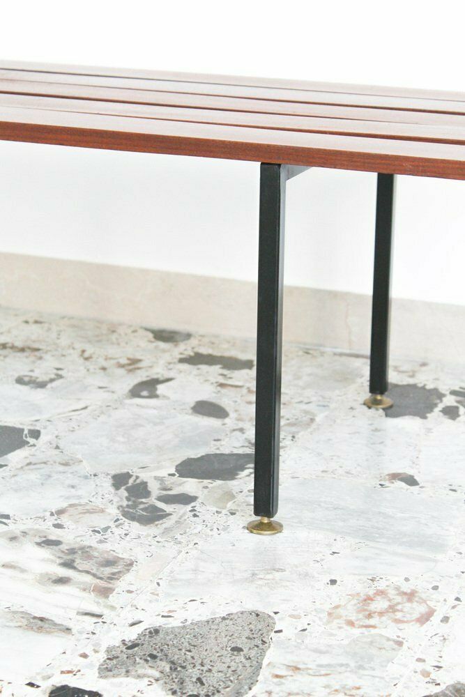 Bench In Rosewood And Metal, Italy, 1970s photo vinterior