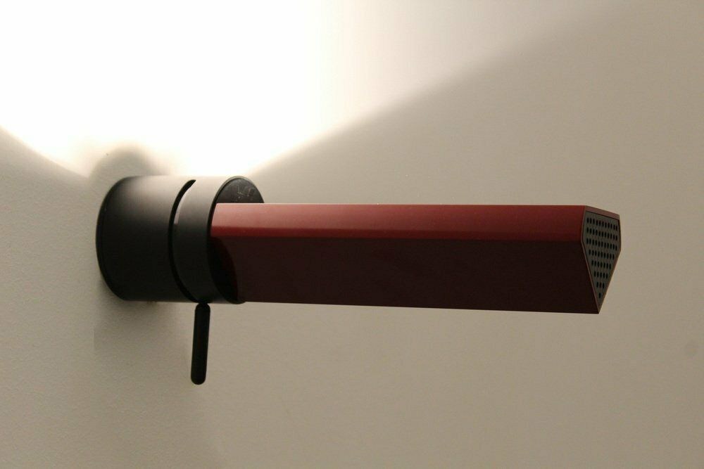photo vintage Italian Burgundy Wall Lamps By Gianfranco Frattini, 1980s, Set Of 3