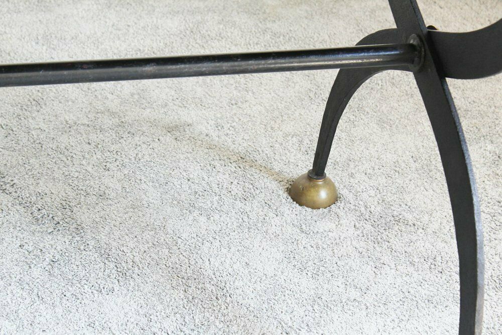 Dining Table In Wrought Iron And Black Lacquered Glass, Italy, 1970s photo furniture