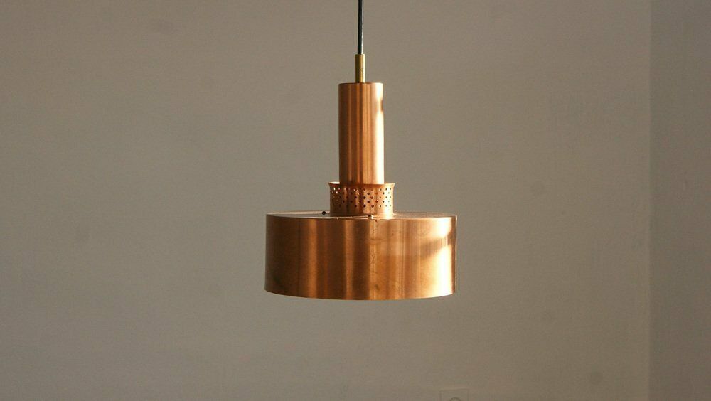 Copper T292 Ceiling Lamp By Hans Agne Jakobsson For Hans Agne Jakobsson Ab Markaryd, 1950s
