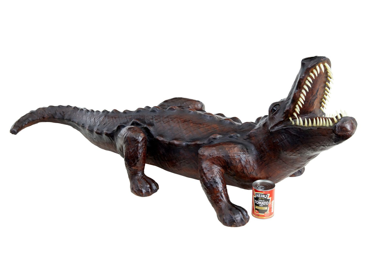 20th Century Decorative Leather Model Of A Crocodile photo furniture