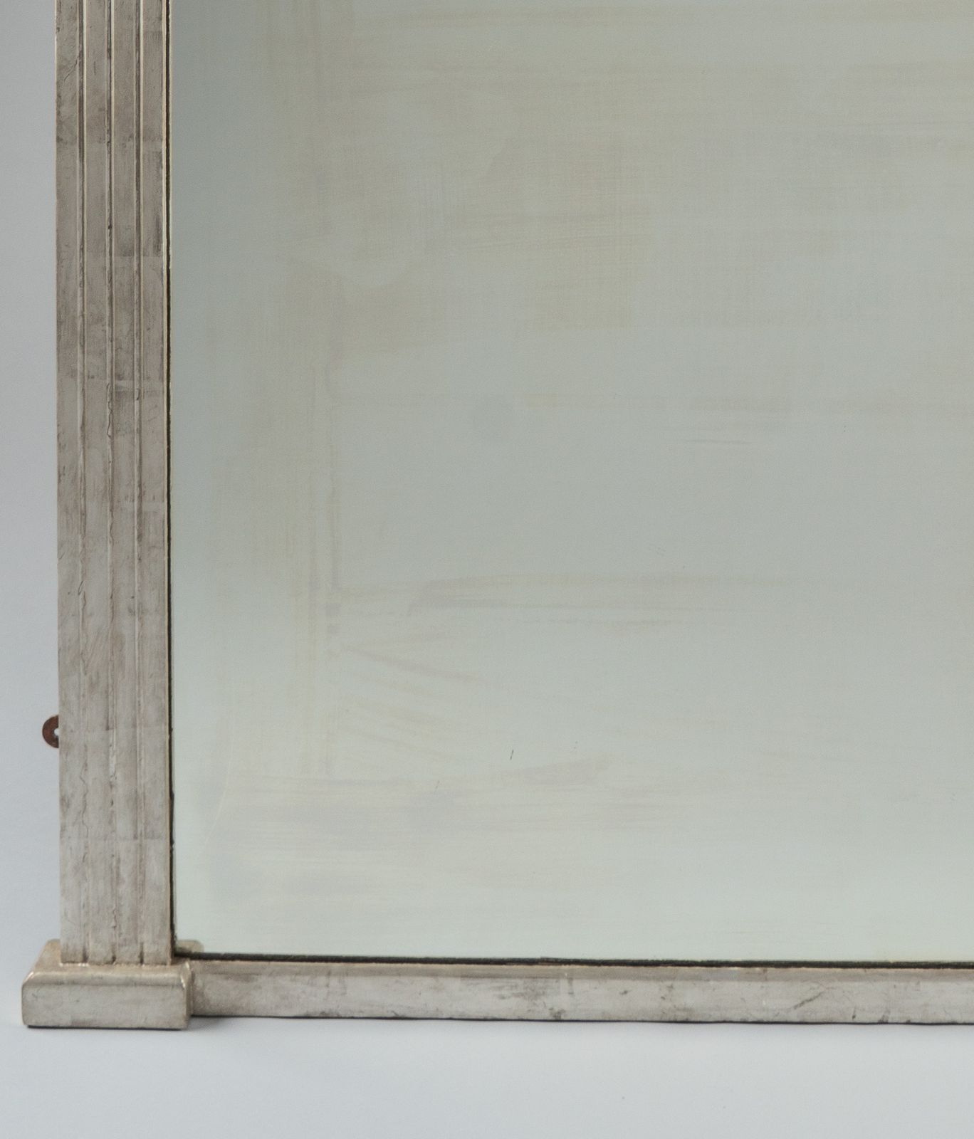 Large 19th Century Victorian English Silvered Overmantle Mirror photo Home Decor