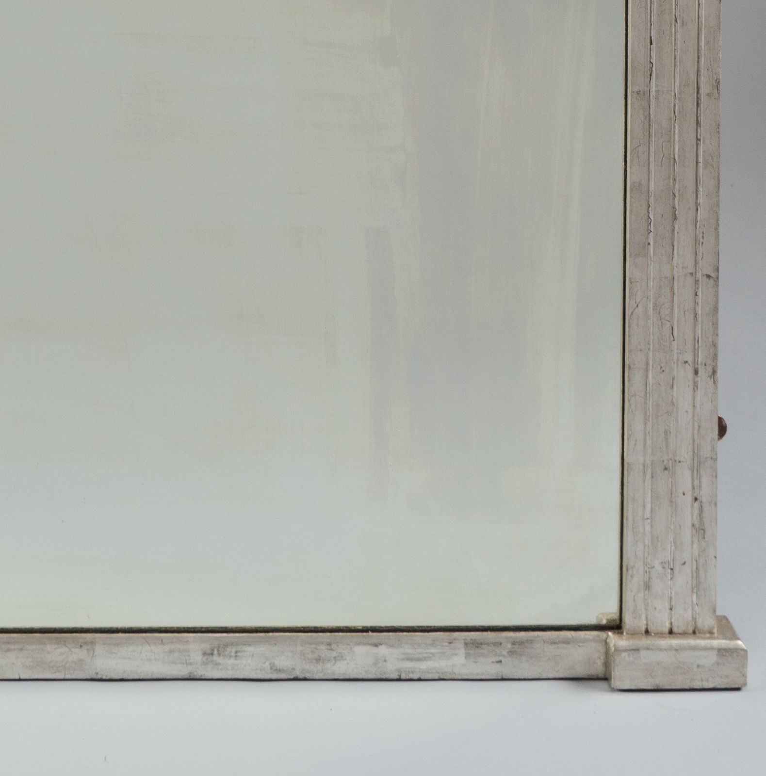Large 19th Century Victorian English Silvered Overmantle Mirror photo 3100.0
