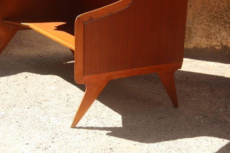Pair Of Cabinet Bar Italian Mid Century Modern Mahogany 1950 photo Furniture