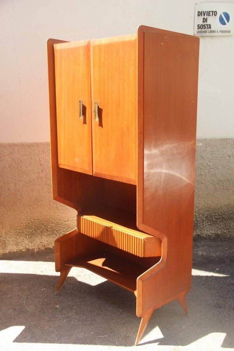 Pair Of Cabinet Bar Italian Mid Century Modern Mahogany 1950 photo buy