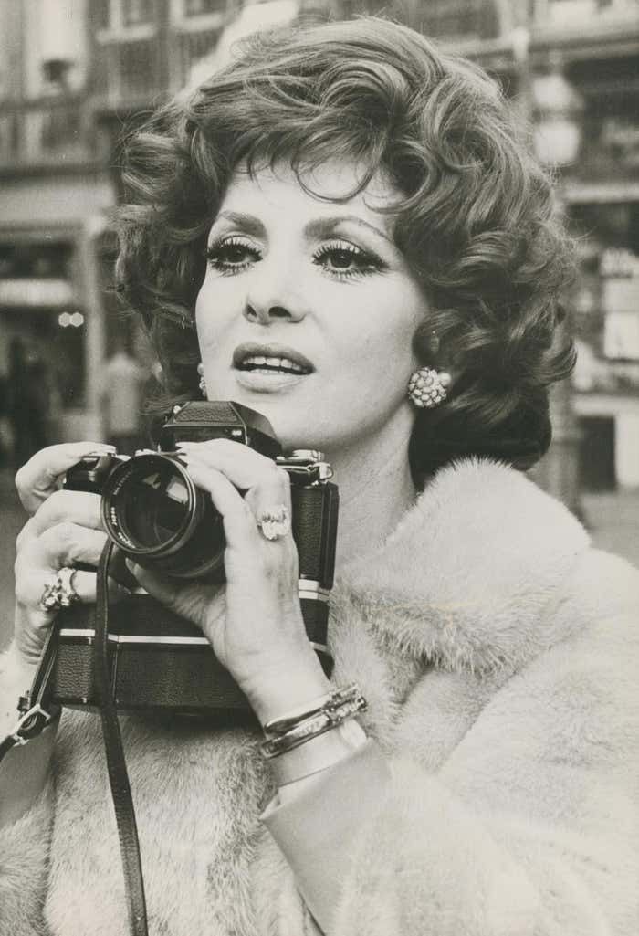 Luigia “Gina” Lollobrigida With A Nikon 1950s