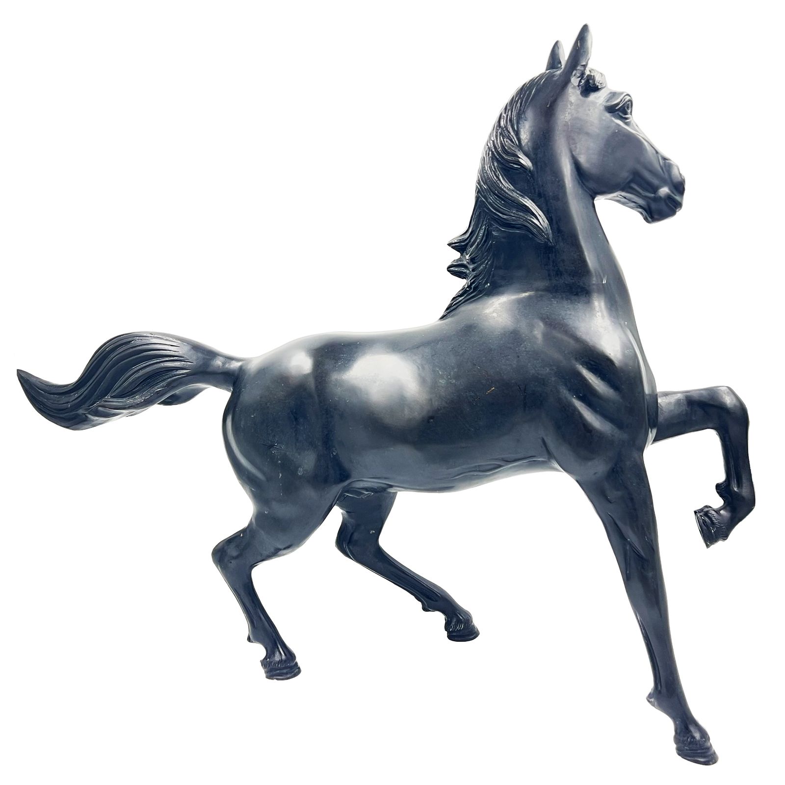 A Large Singed Japanese Bronze Horse Sculpture, Circa 1920 30, Showa/Taisho Period photo for sale