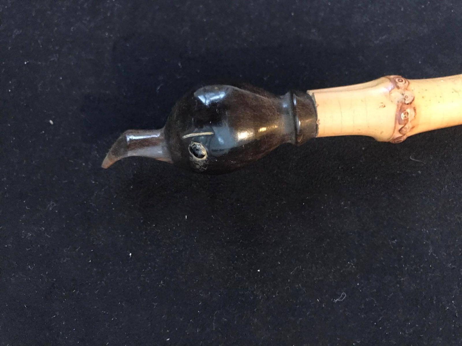 Bottle Opener Antique With Horn Duck Head Mid Century With Bamboo Handle, 1930s Tiki Bar Decor Gift For Him Man Cave Gift Boho Gift photo Home Decor